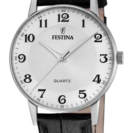 Festina Classic 20690/1 Zegarek Męski z czytelną tarczą na czarnym pasku