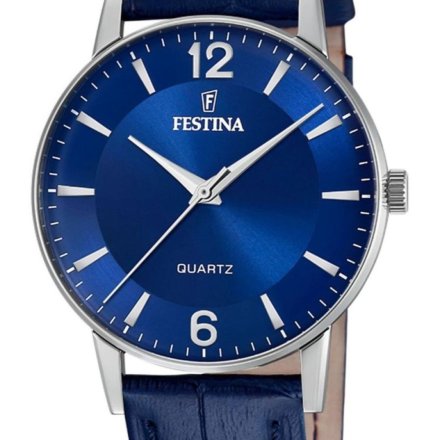 Festina Classic 20690/3 Zegarek Męski z czytelną tarczą na granatowym pasku