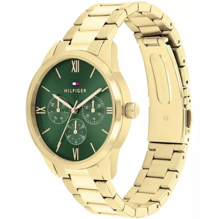 Tommy Hilfiger Camille zegarek damski złoty z zieloną tarczą 1782746