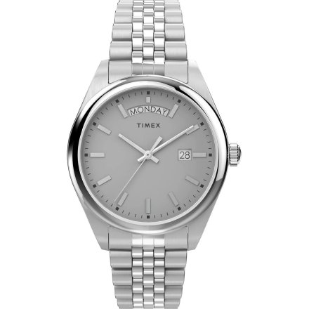 Timex Trend Legacy TW2V67900 Zegarek męski srebrny na bransolecie 