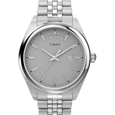 Timex Trend Legacy TW2V67900 Zegarek męski srebrny na bransolecie 