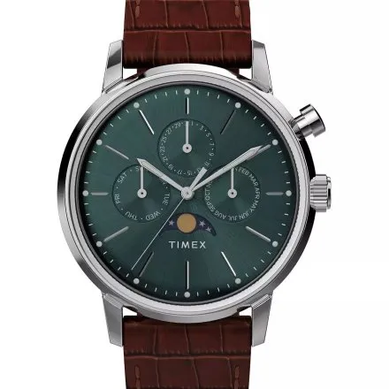 Timex Marlin TW2W51000 zegarek męski retro z fazami księżyca