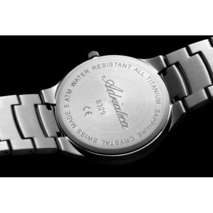 Adriatica zegarek męski  z datownikiem Titanium z czarna tarcza  A8329.4114Q