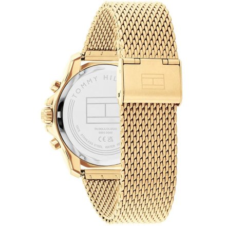 Tommy Hilfiger Jordan zegarek męski złoty z zieloną tarczą 1792093