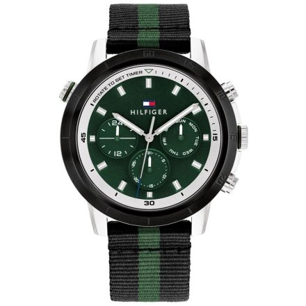 Tommy Hilfiger Troy zegarek męski na pasku tekstylnym 1792107