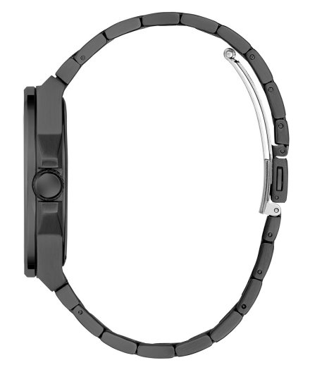 Guess Vinyl zegarek męski czarny klasyczny na bransolecie GW0833G2