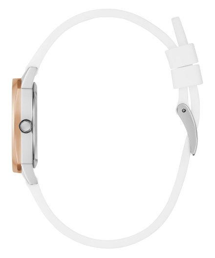 Guess Charlotte zegarek damski biały z kryształkami GW0820L3