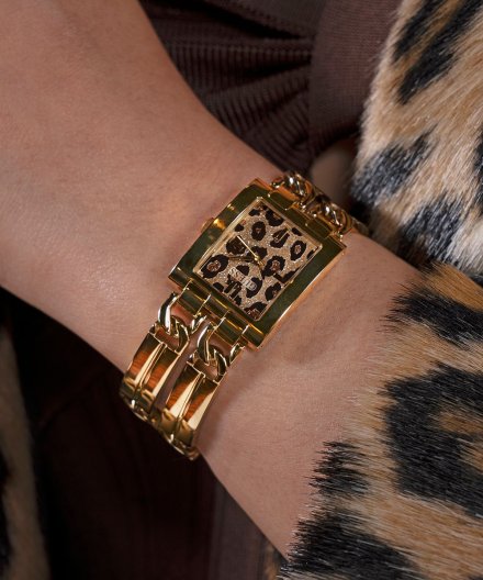 Guess Mod ID zegarek damski złoty panterka GW0807L2