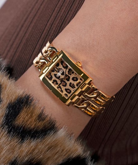 Guess Mod ID zegarek damski złoty panterka GW0807L2