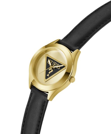Guess Tri Plaque zegarek damski złoty na pasku GW0744L2