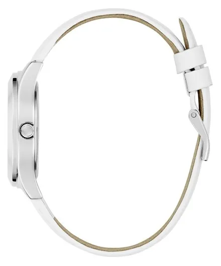 Guess Glitz Plaque zegarek damski srebrny na pasku GW0745L3