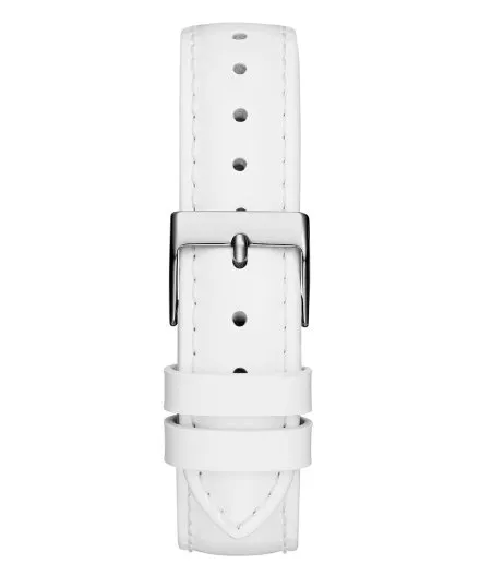 Guess Glitz Plaque zegarek damski srebrny na pasku GW0745L3
