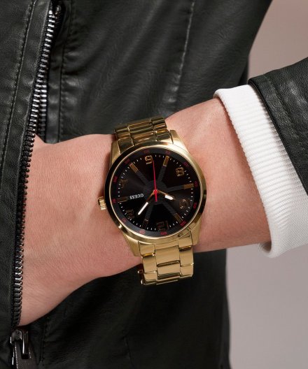 Guess Monte zegarek męski klasyczny złoty na bransolecie GW0804G3