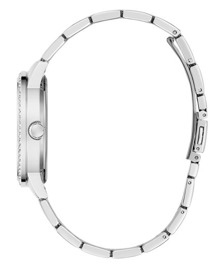 Guess Petal zegarek damski srebrny z kwiatkiem na tarczy GW0747L1