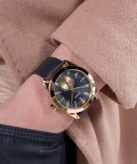 Guess Grayson zegarek męski klasyczny złoty czarny GW0793G2