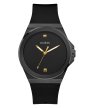Guess Vinyl zegarek męski czarny klasyczny na pasku GW0790G2