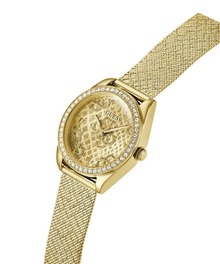 Guess Boa zegarek damski złoty z błyszczącą tarczą GW0748L2