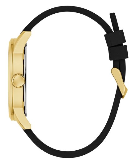 Guess Badge zegarek męski klasyczny złoty czarny GW0781G4