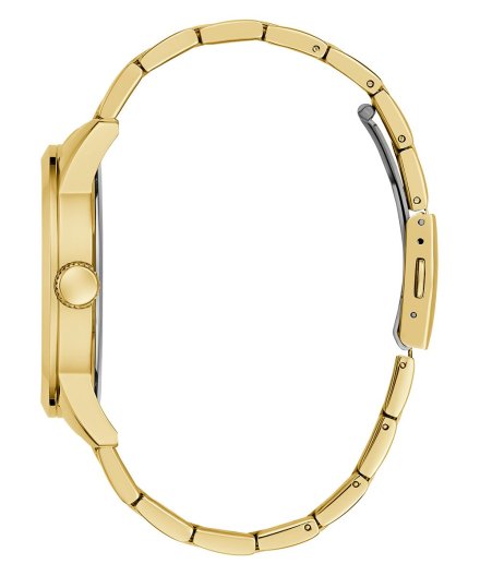 Guess Badge zegarek męski klasyczny złoty na bransolecie GW0782G1