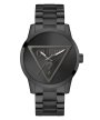 Guess Badge zegarek męski klasyczny czarny na bransolecie GW0782G2