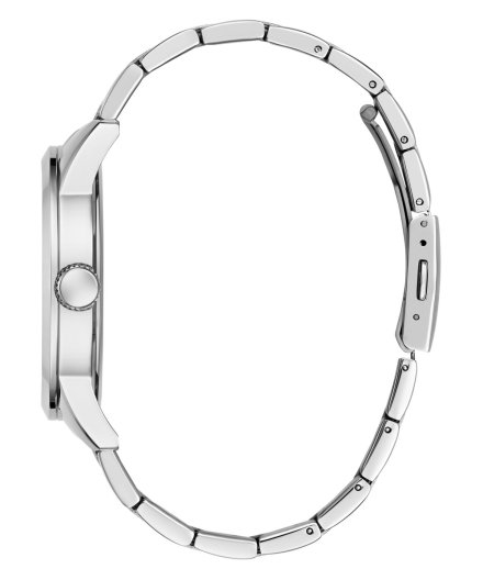 Guess Badge zegarek męski klasyczny srebrny na bransolecie GW0782G3