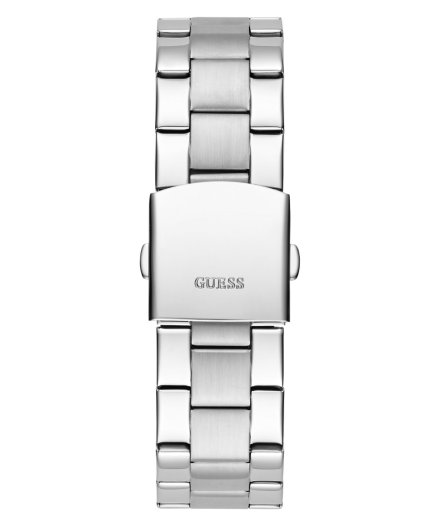 Guess Badge zegarek męski klasyczny srebrny na bransolecie GW0782G3