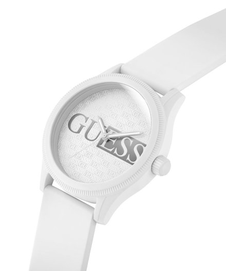 Guess Reputation zegarek męski na pasku biały GW0780G1