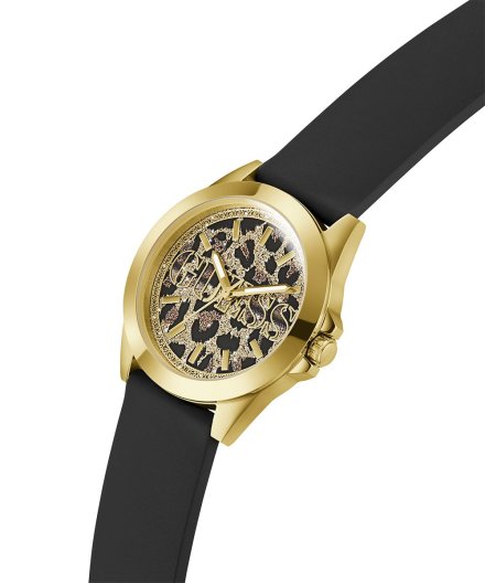Guess Menagerie zegarek damski złoty tarcza panterka GW0749L2