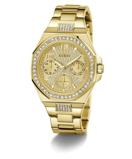 Guess Lady Empire zegarek damski z kryształami złoty GW0777L2