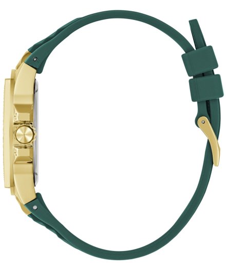Guess Envy zegarek damski z kryształami złoty zielony GW0774L2