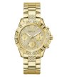 Guess Lady Majesty zegarek damski z kryształami złoty GW0771L2