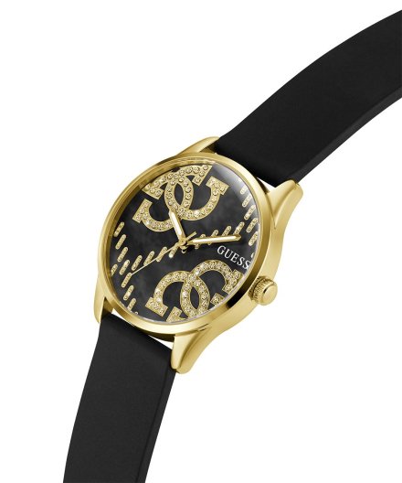 Guess G Stitch zegarek damski złoty na pasku GW0755L3