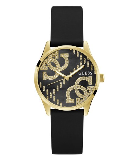 Guess G Stitch zegarek damski złoty na pasku GW0755L3