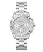 Guess Lady Majesty zegarek damski z kryształami srebrny GW0771L1