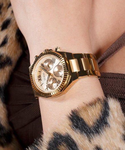 Guess Equality zegarek damski złoty na bransolecie GW0769L2