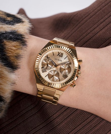 Guess Equality zegarek damski złoty na bransolecie GW0769L2