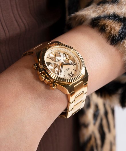 Guess Equality zegarek damski złoty na bransolecie GW0769L2