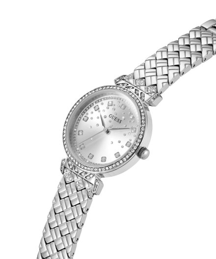 Guess Enchantment zegarek damski srebrny z kryształkami GW0763L1