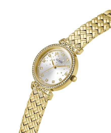 Guess Enchantment zegarek damski złoty z kryształkami GW0763L2
