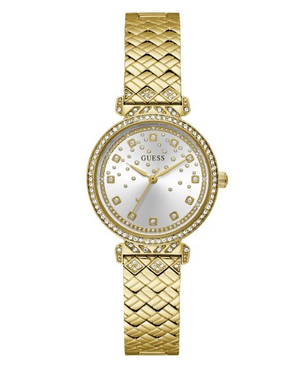 Guess Enchantment zegarek damski złoty z kryształkami GW0763L2