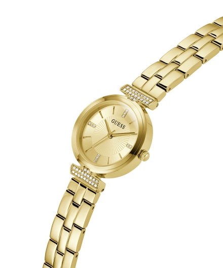 Guess Array zegarek damski klasyczny z bransoletką złoty GW0762L2