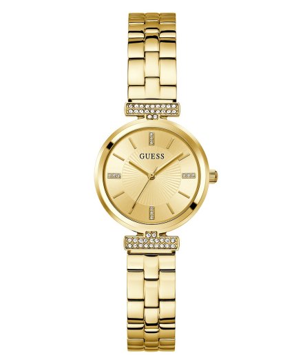 Guess Array zegarek damski klasyczny z bransoletką złoty GW0762L2