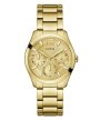 Guess Zoe zegarek damski złoty na bransolecie z datownikiem GW0760L2