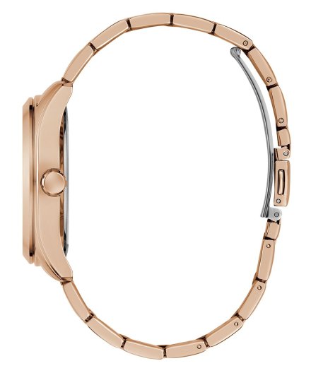 Guess Zoe zegarek damski różowozłoty na bransolecie z datownikiem GW0760L3