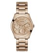 Guess Zoe zegarek damski różowozłoty na bransolecie z datownikiem GW0760L3