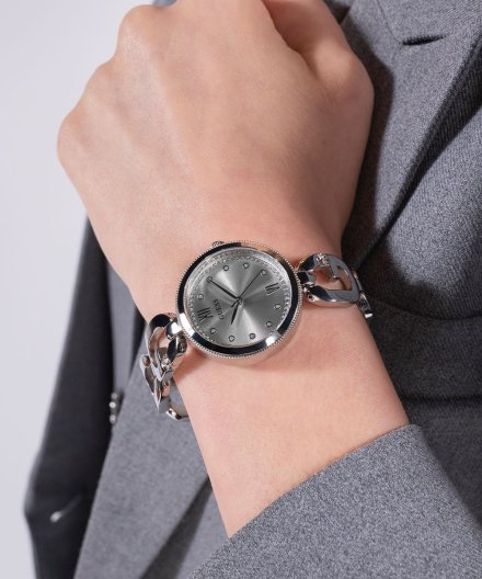 Guess Empower zegarek damski biżuteryjny srebrny GW0759L1