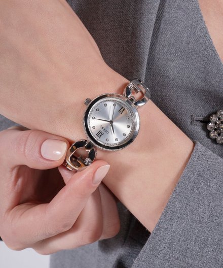 Guess Empower zegarek damski biżuteryjny srebrny GW0759L1