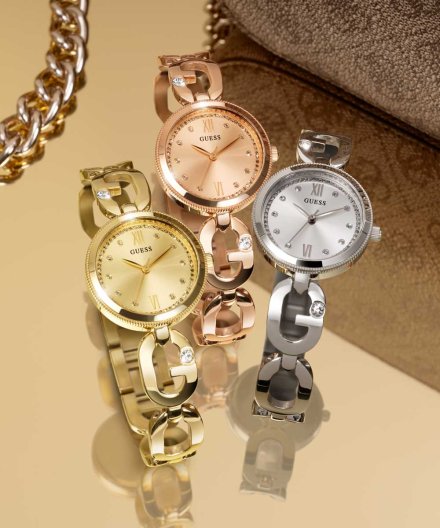 Guess Empower zegarek damski biżuteryjny srebrny GW0759L1
