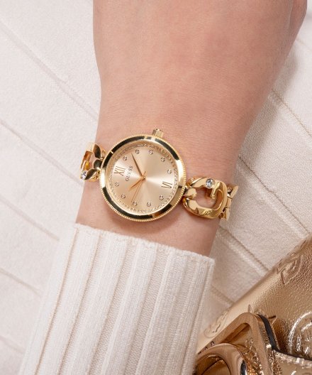 Guess Empower zegarek damski biżuteryjny złoty GW0759L2