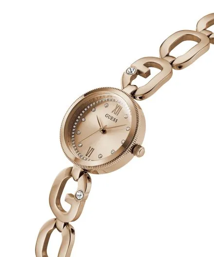 Guess Empower zegarek damski biżuteryjny różowe złoto GW0759L3
